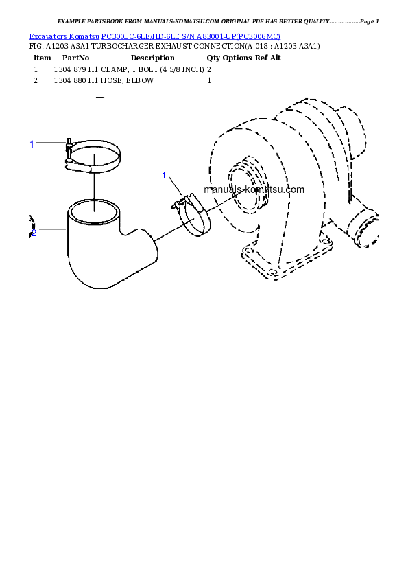 Protected: PC300LC-6LE/HD-6LE S/N A83001-UP Partsbook
