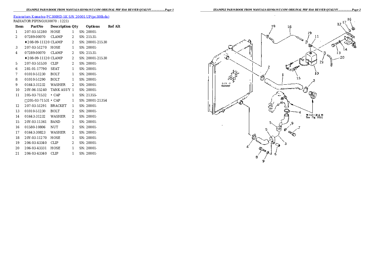 Protected: PC300HD-5K S/N 20001-UP Partsbook
