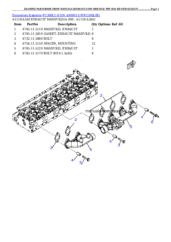 Protected: PC300LC-8 S/N A90001-UP Partsbook