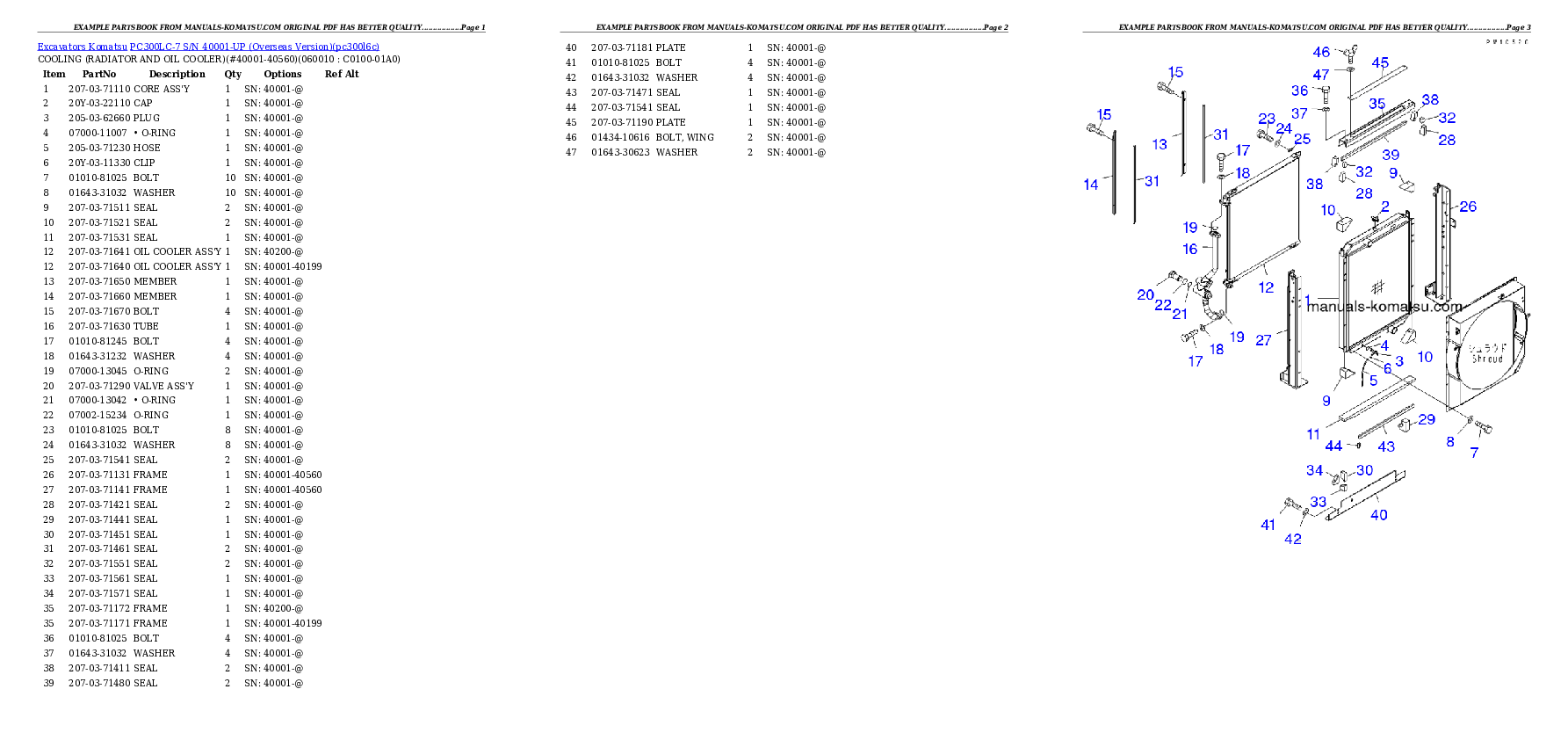 Protected: PC300LC-7 S/N 40001-UP (Overseas Version) Partsbook