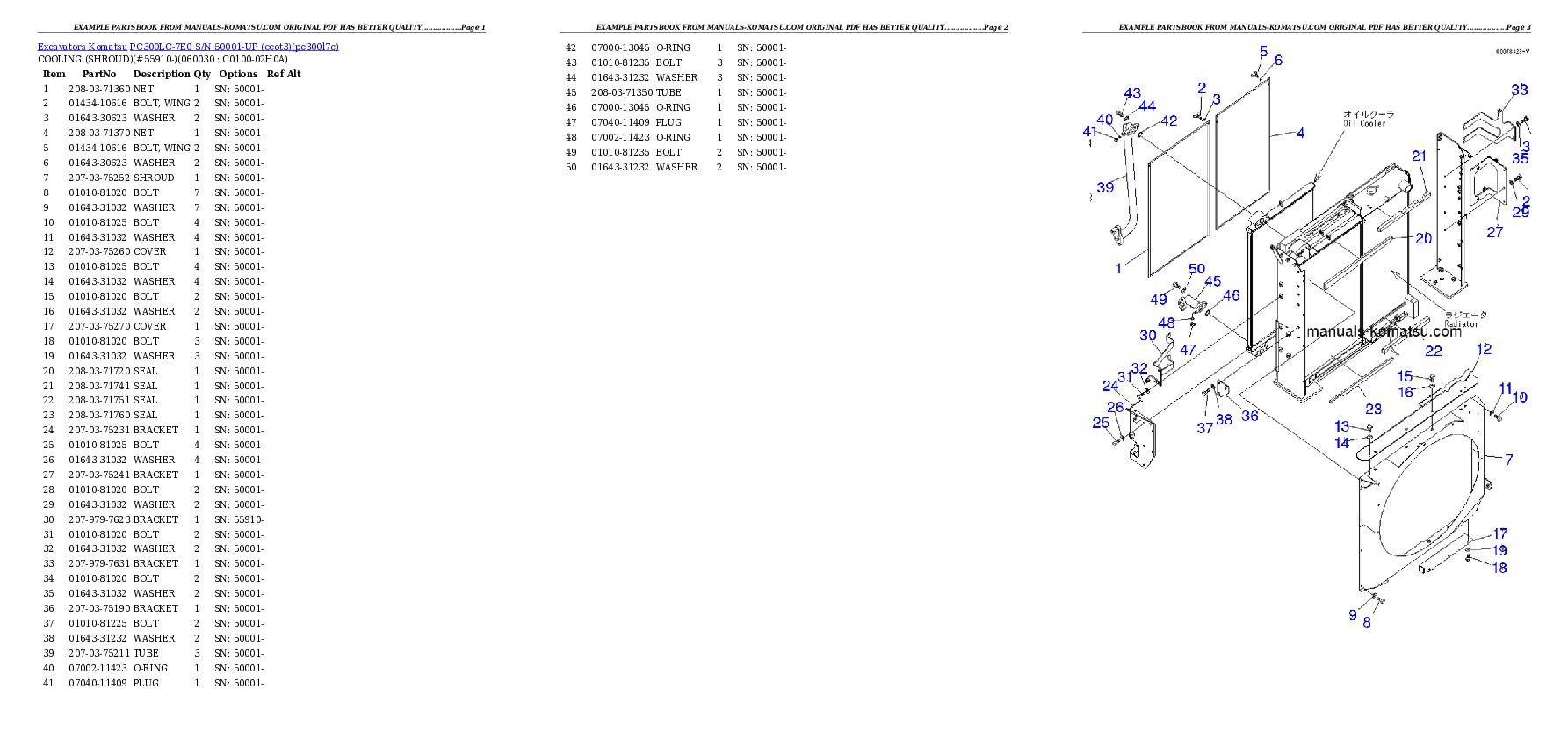 Protected: PC300LC-7E0 S/N 50001-UP (ecot3) Partsbook
