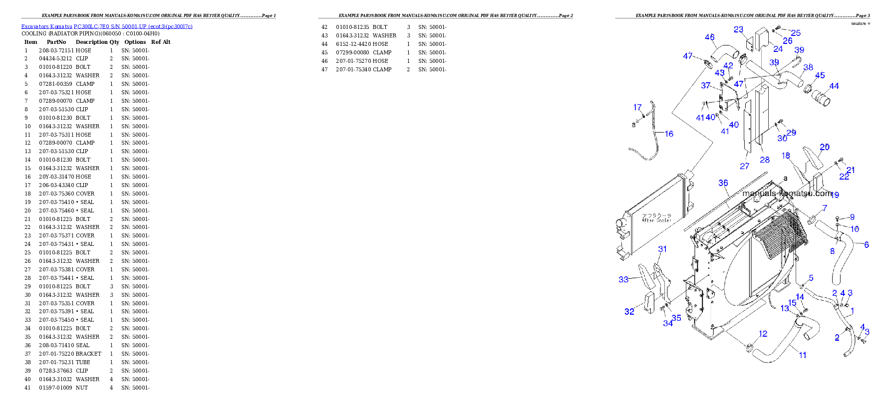 Protected: PC300LC-7E0 S/N 50001-UP (ecot3) Partsbook