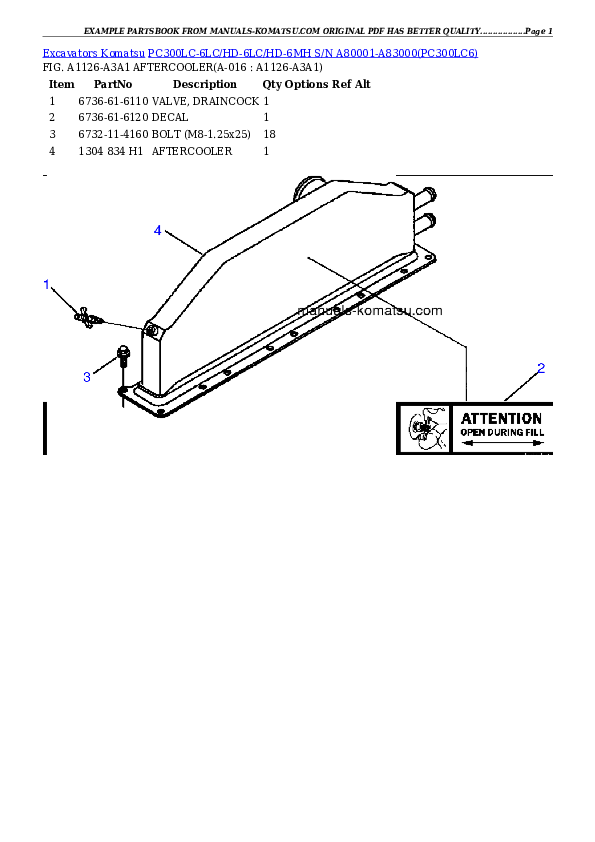 Protected: PC300LC-6LC/HD-6LC/HD-6MH S/N A80001-A83000 Partsbook