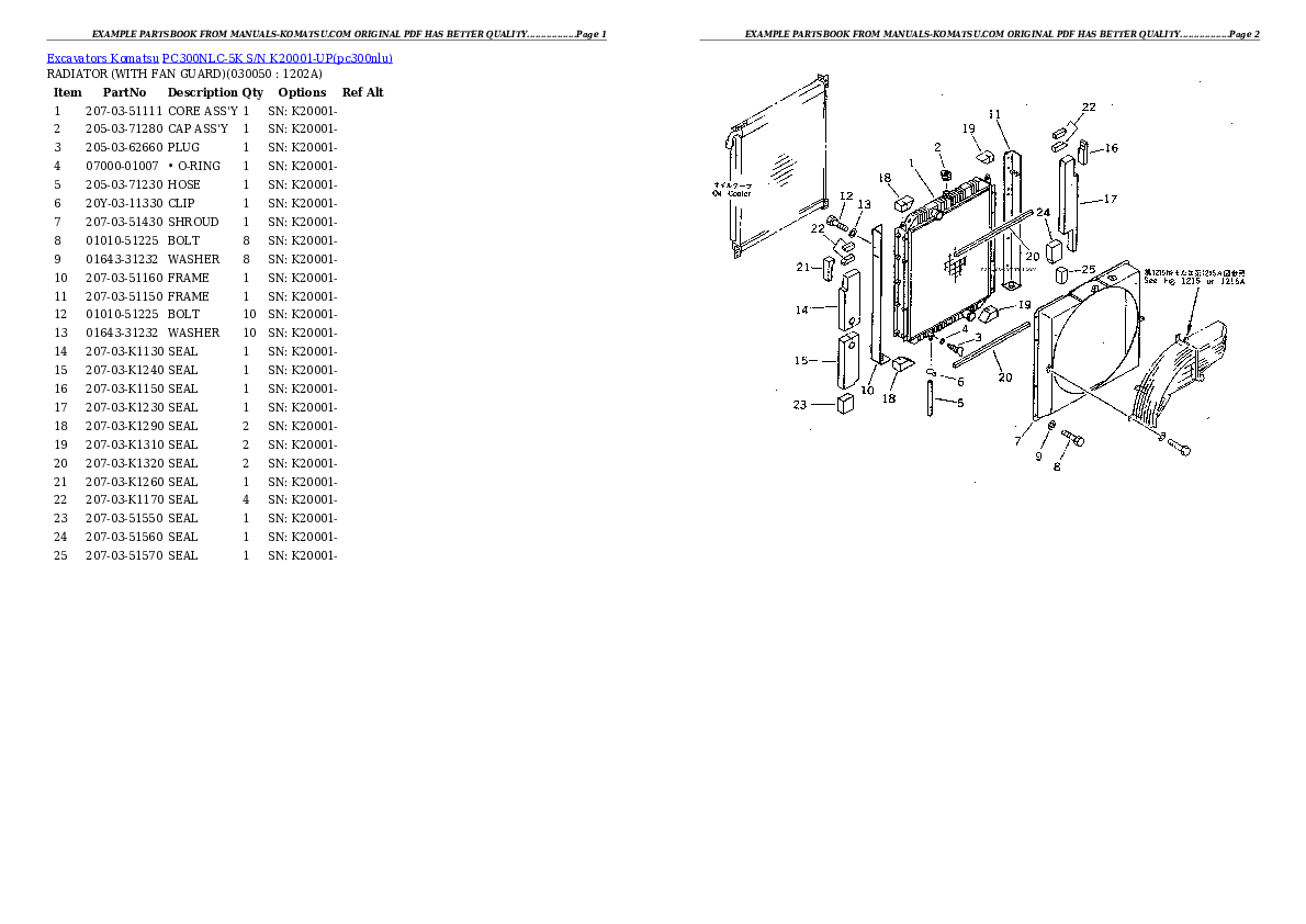 Protected: PC300NLC-5K S/N K20001-UP Partsbook