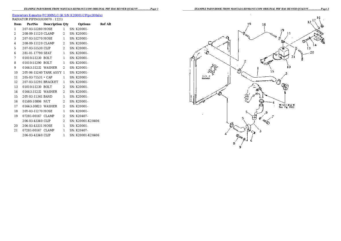 Protected: PC300NLC-5K S/N K20001-UP Partsbook