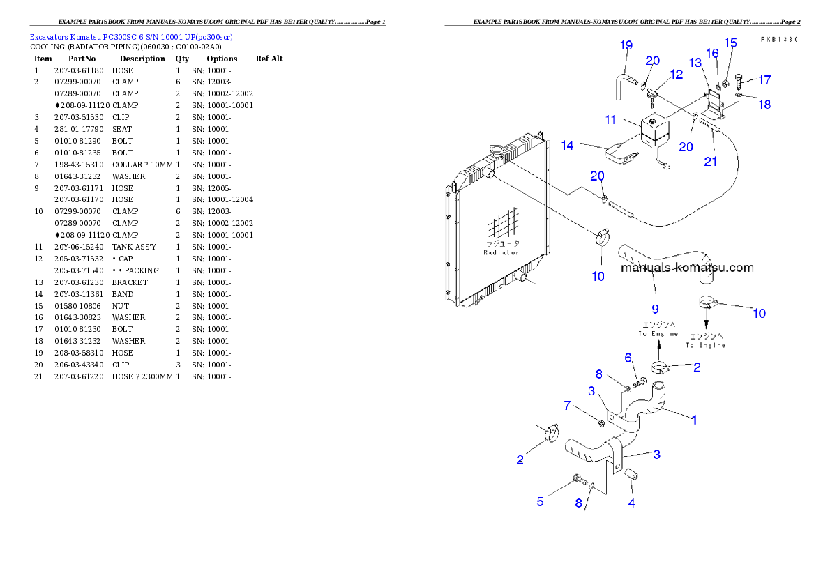 Protected: PC300SC-6 S/N 10001-UP Partsbook