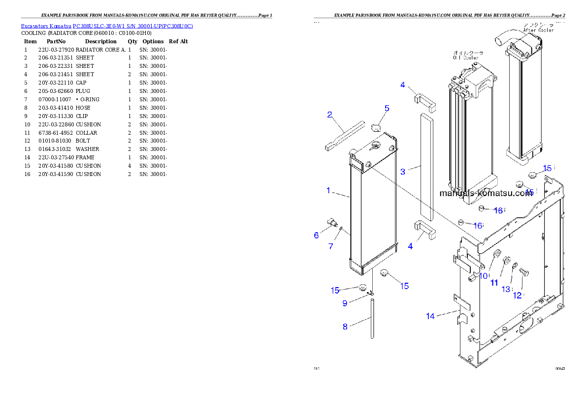 Protected: PC308USLC-3E0-W1 S/N 30001-UP Partsbook
