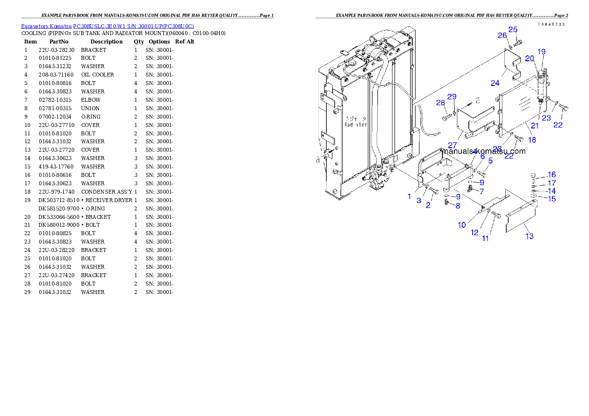 Protected: PC308USLC-3E0-W1 S/N 30001-UP Partsbook