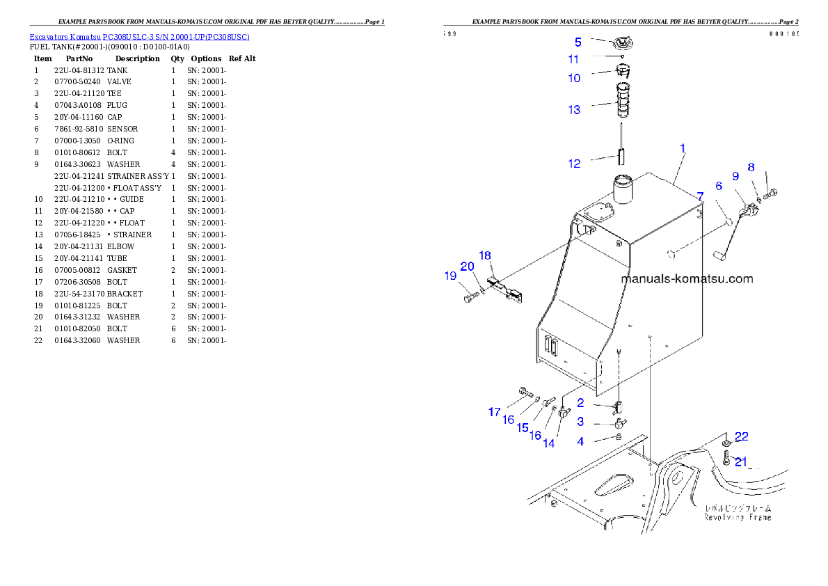 Protected: PC308USLC-3 S/N 20001-UP Partsbook