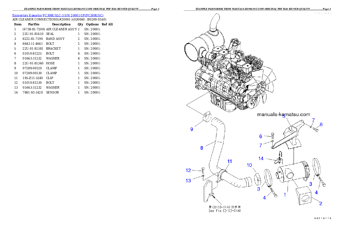 Protected: PC308USLC-3 S/N 20001-UP Partsbook