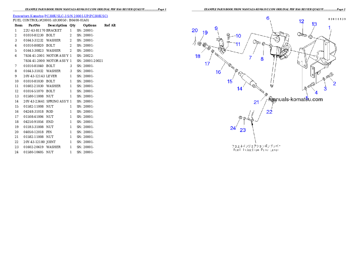 Protected: PC308USLC-3 S/N 20001-UP Partsbook
