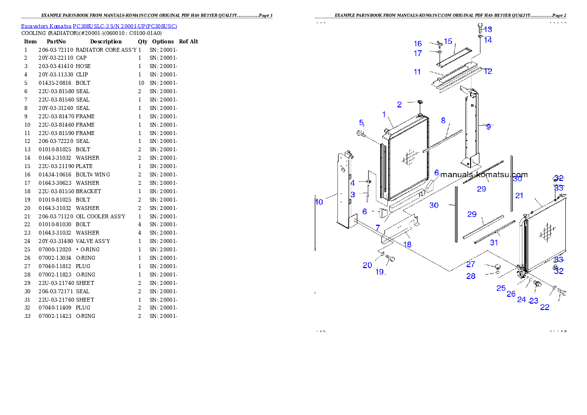 Protected: PC308USLC-3 S/N 20001-UP Partsbook
