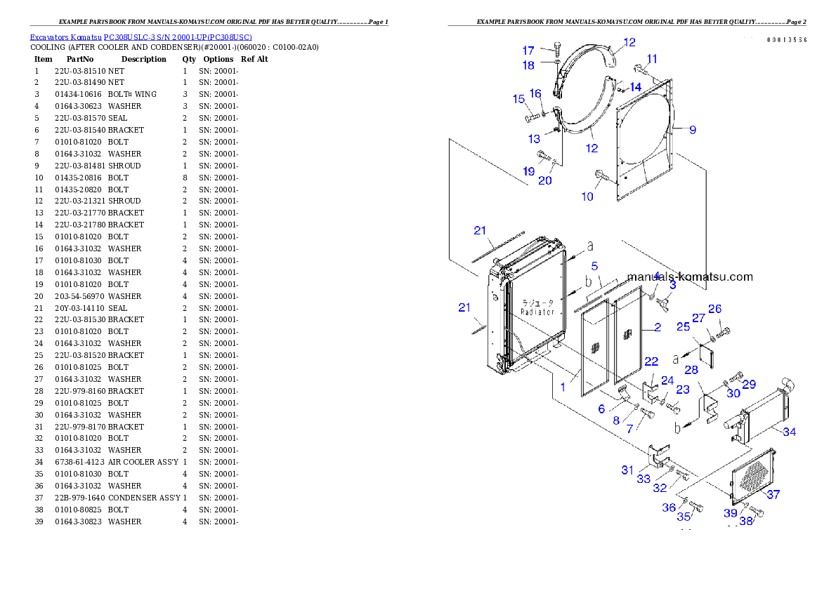 Protected: PC308USLC-3 S/N 20001-UP Partsbook