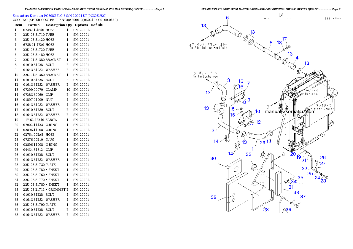 Protected: PC308USLC-3 S/N 20001-UP Partsbook