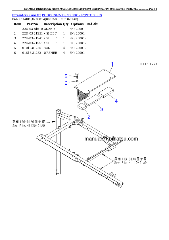 Protected: PC308USLC-3 S/N 20001-UP Partsbook