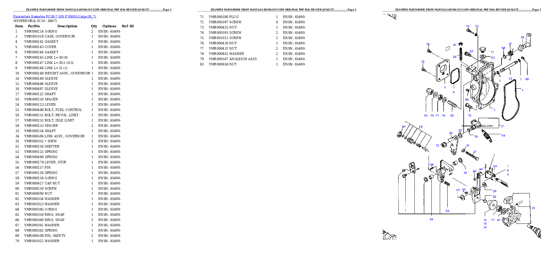 Protected: PC30-7 S/N F10001-Up Partsbook