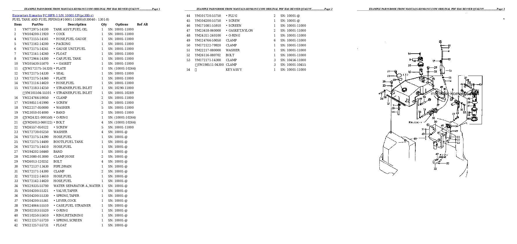 Protected: PC30FR-1 S/N 10001-UP Partsbook