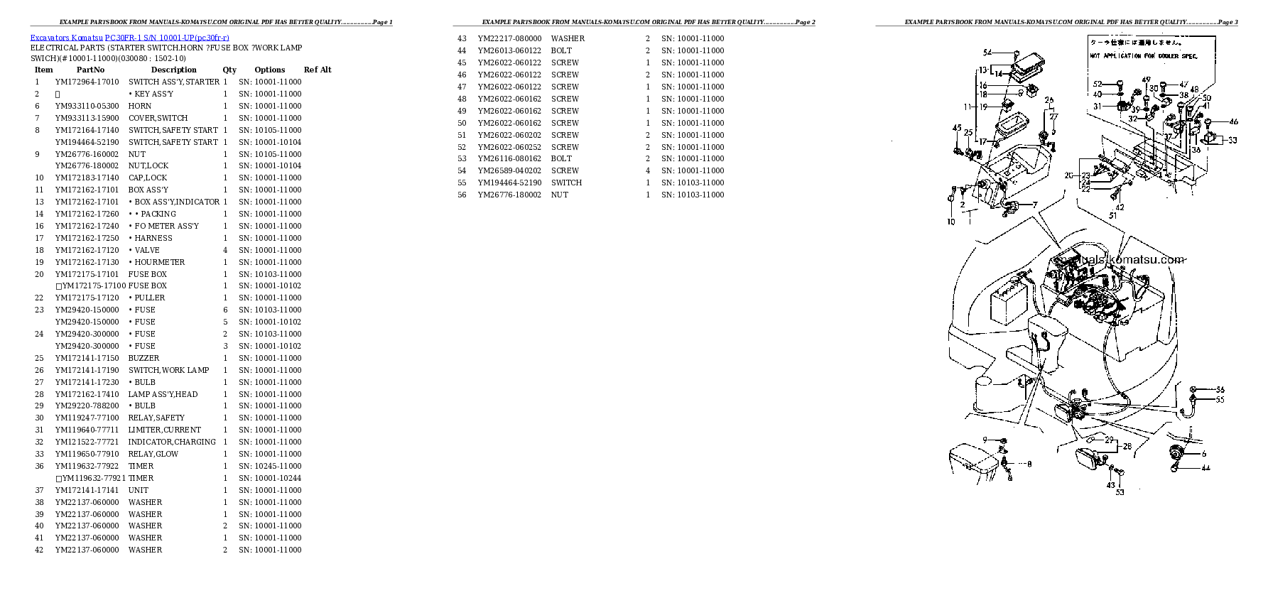 Protected: PC30FR-1 S/N 10001-UP Partsbook