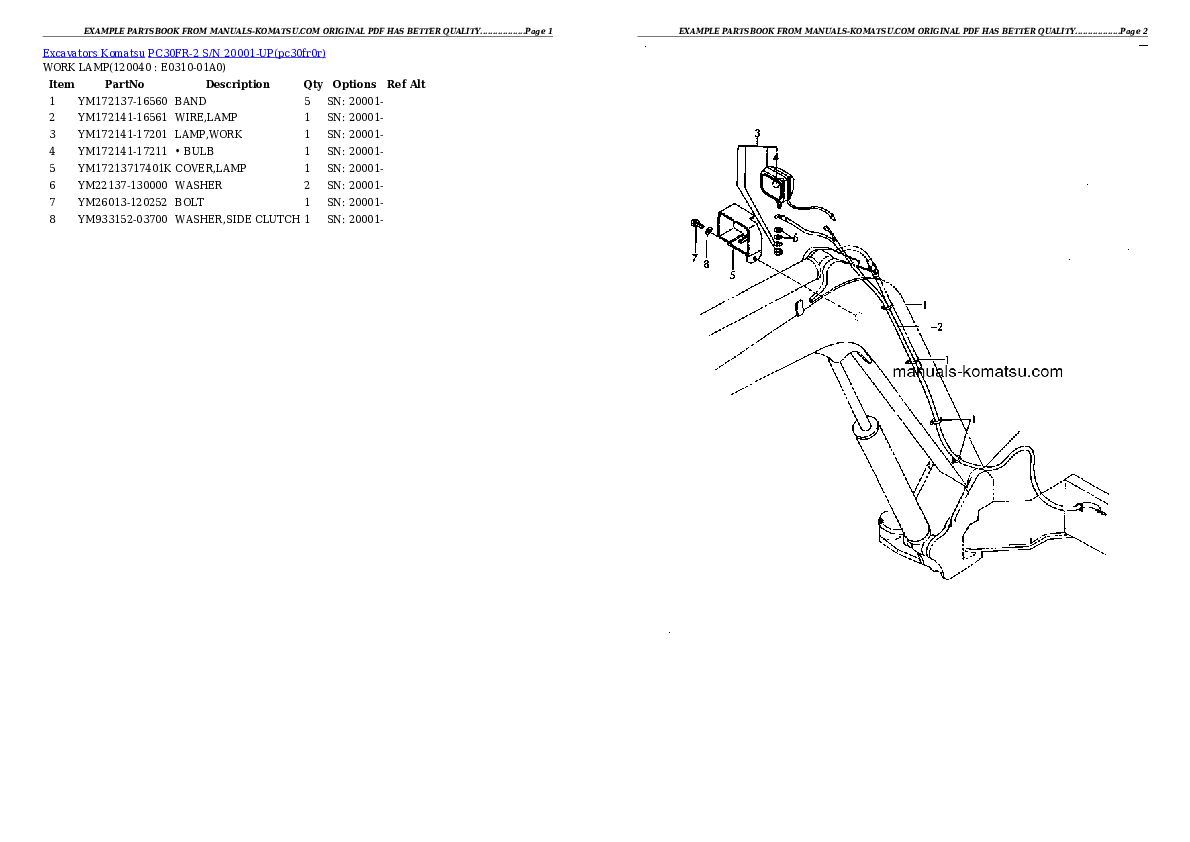 Protected: PC30FR-2 S/N 20001-UP Partsbook