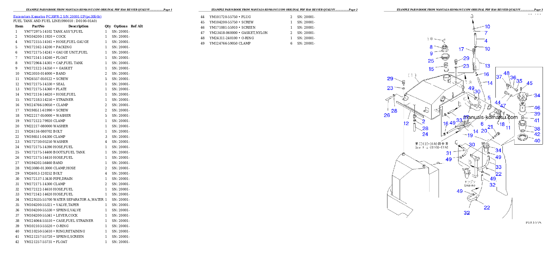 Protected: PC30FR-2 S/N 20001-UP Partsbook