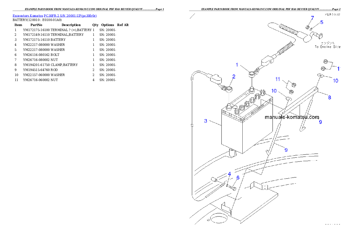 Protected: PC30FR-2 S/N 20001-UP Partsbook