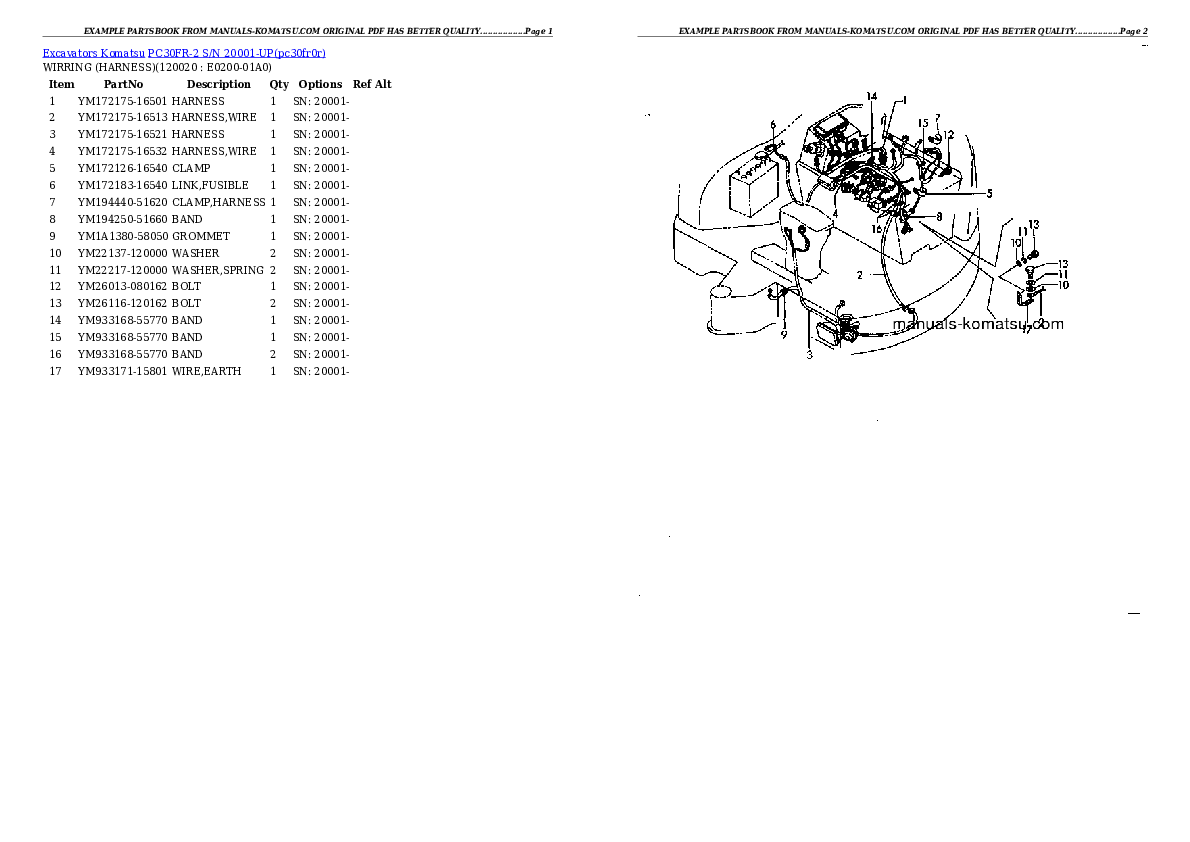 Protected: PC30FR-2 S/N 20001-UP Partsbook