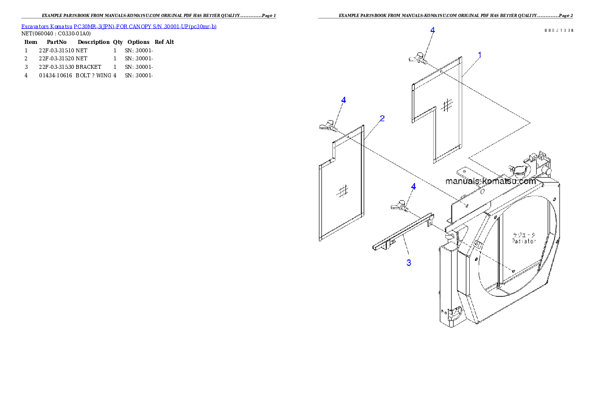 Protected: PC30MR-3(JPN)-FOR CANOPY S/N 30001-UP Partsbook