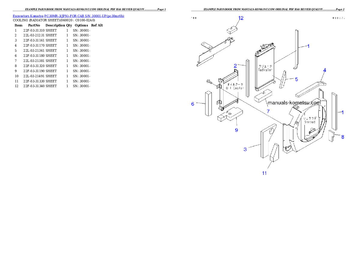 Protected: PC30MR-3(JPN)-FOR CAB S/N 30001-UP Partsbook