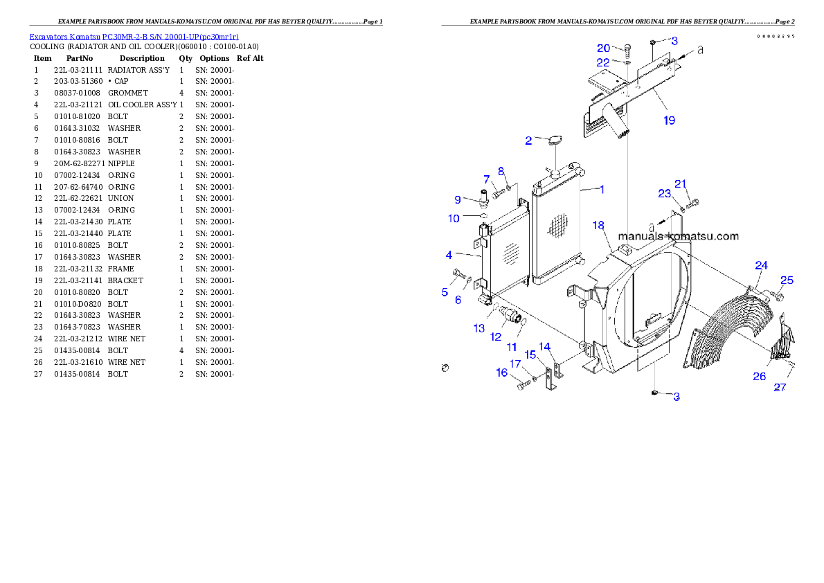 Protected: PC30MR-2-B S/N 20001-UP Partsbook