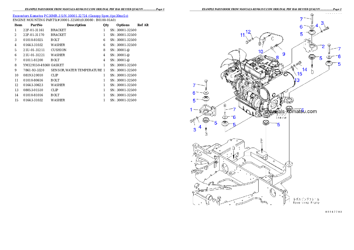 Protected: PC30MR-3 S/N 30001-32724 (Canopy Spec.) Partsbook
