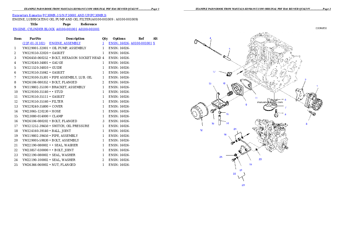 Protected: PC30MR-3 S/N F30001 AND UP Partsbook