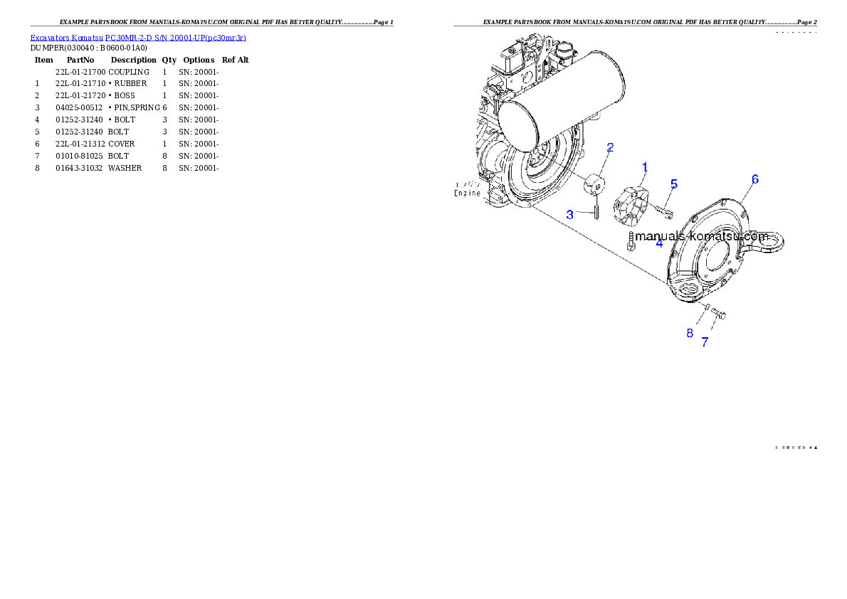 Protected: PC30MR-2-D S/N 20001-UP Partsbook