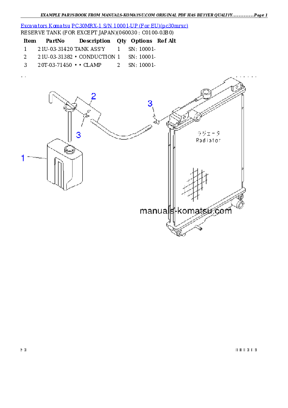 Protected: PC30MRX-1 S/N 10001-UP (KUE Spec.) Partsbook