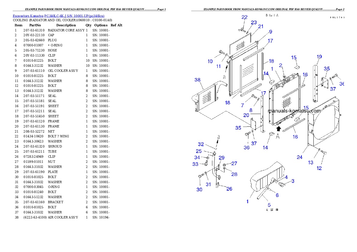 Protected: PC340LC-6K-J S/N 10001-UP Partsbook