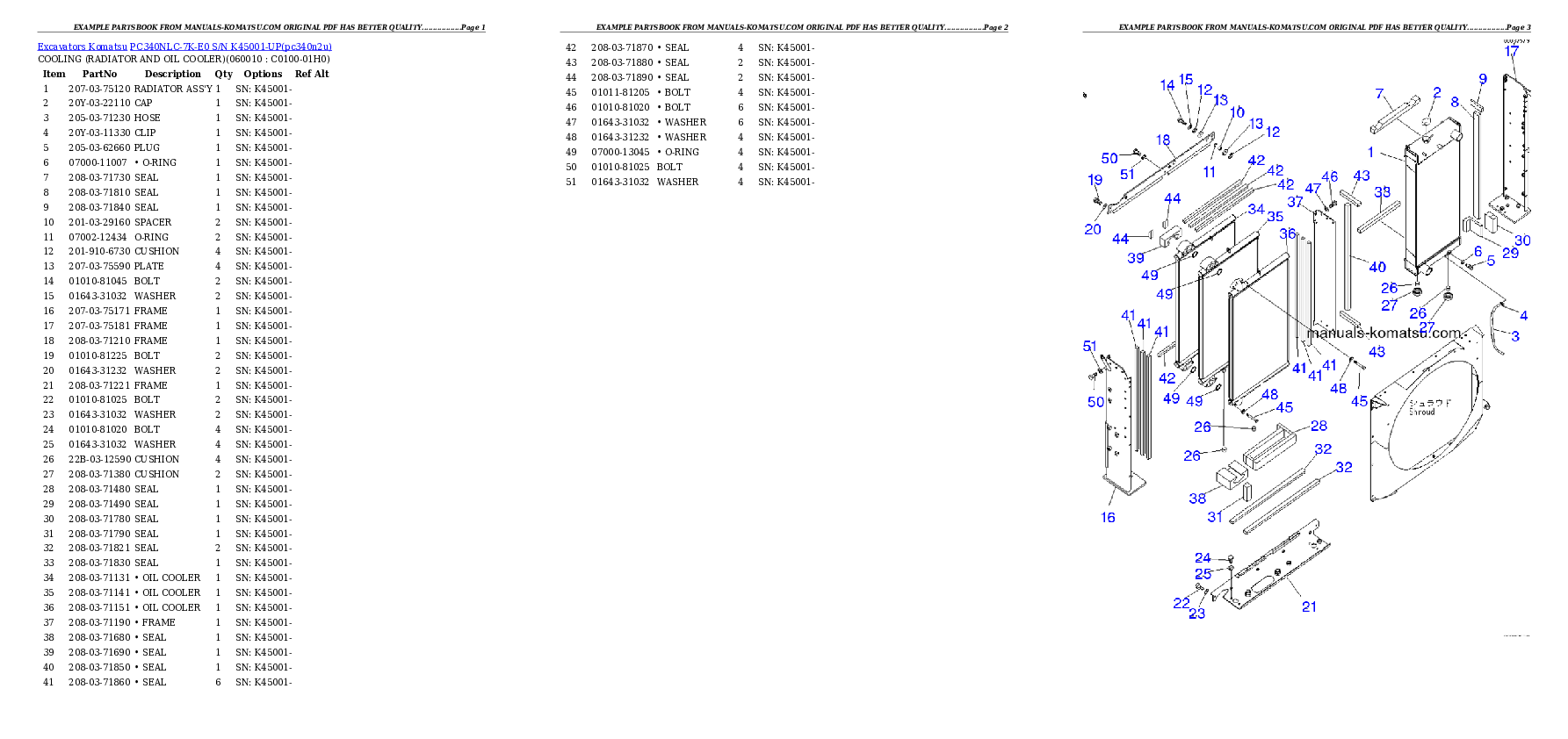 Protected: PC340NLC-7K-E0 S/N K45001-UP Partsbook