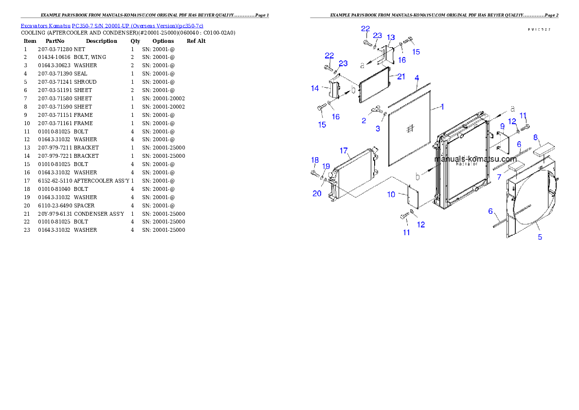 Protected: PC350-7 S/N 20001-UP (Overseas Version) Partsbook