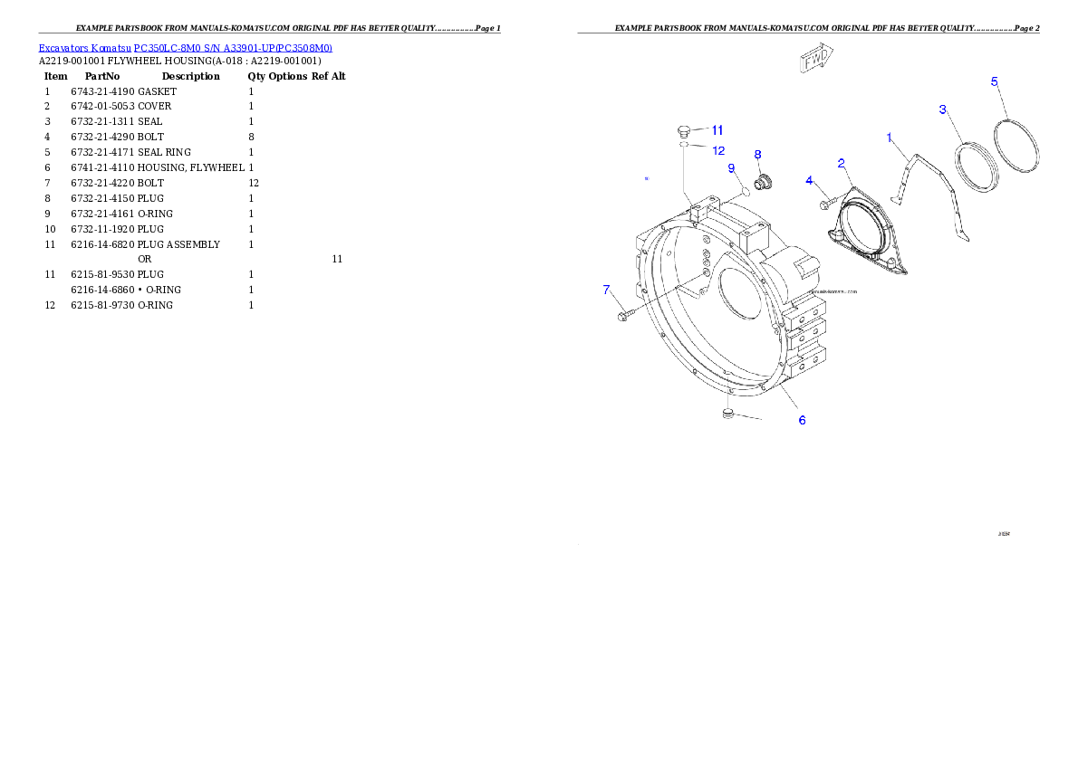 Protected: PC350LC-8M0  S/N  A33901-UP Partsbook