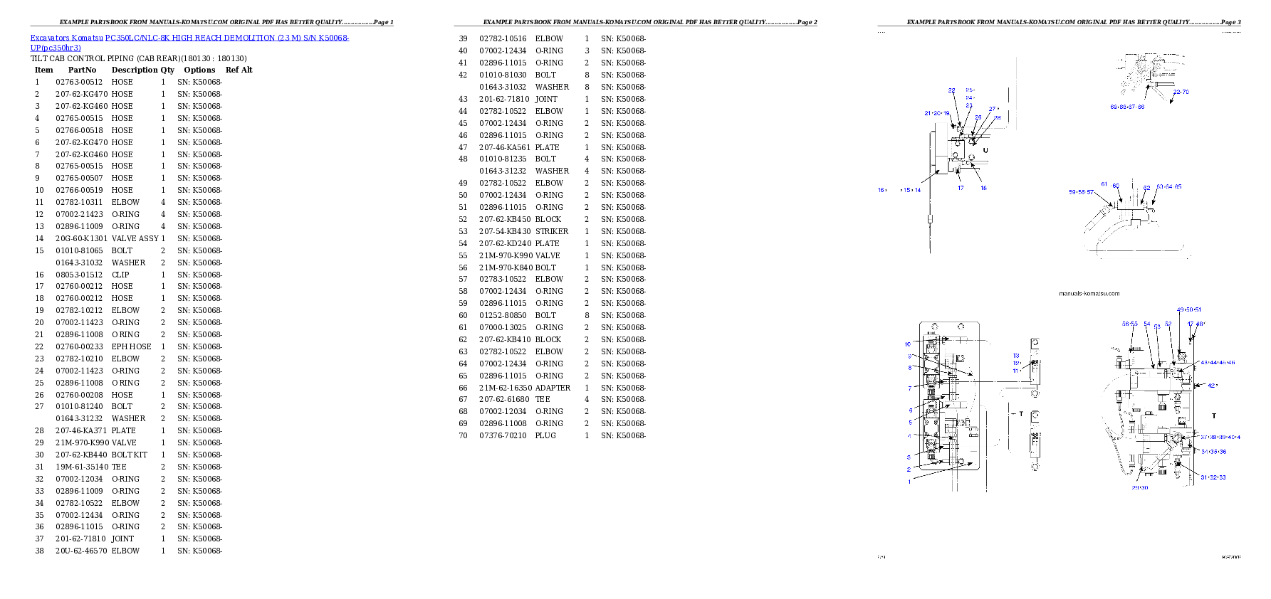 Protected: PC350LC-8 S/N 60022-UP Partsbook