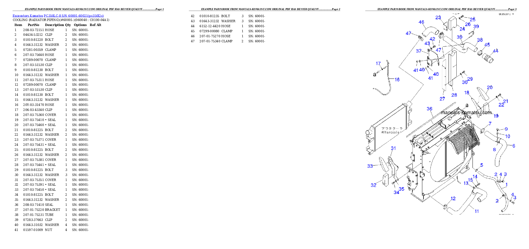 Protected: PC350LC-8 S/N 60001-60021 Partsbook