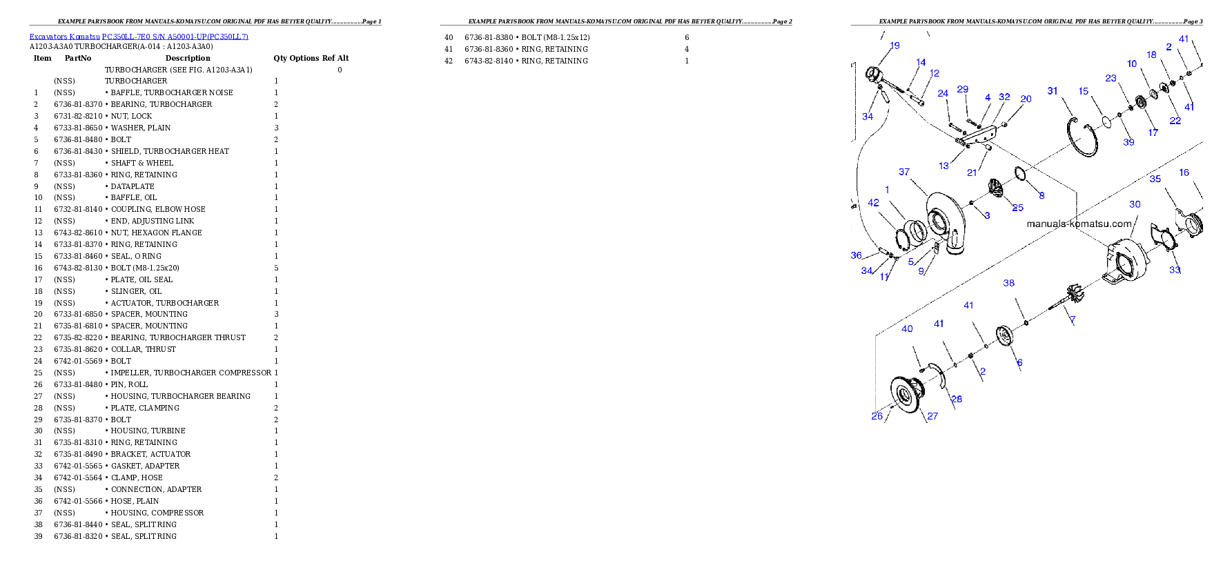 Protected: PC350LL-7E0 S/N A50001-UP Partsbook