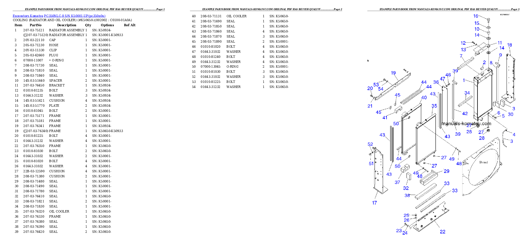 Protected: PC350NLC-8 S/N K50001-UP Partsbook