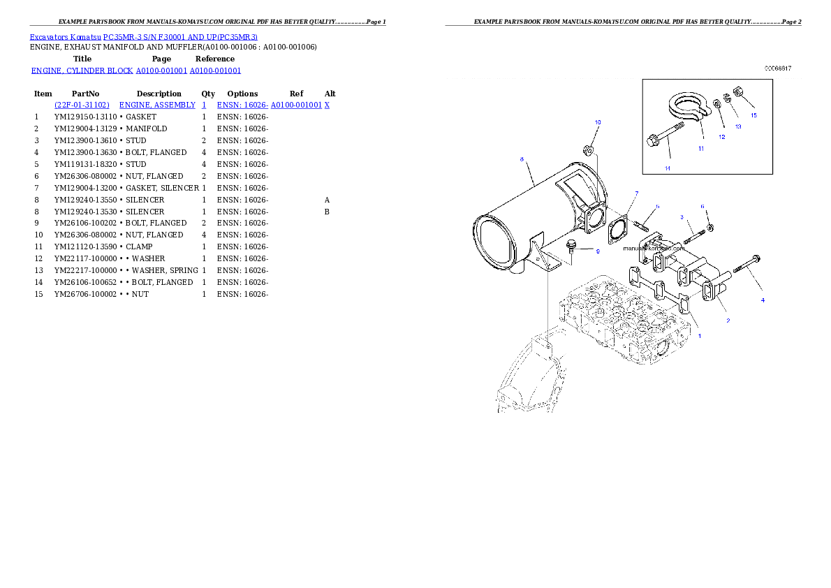 Protected: PC35MR-3 S/N F30001 AND UP Partsbook