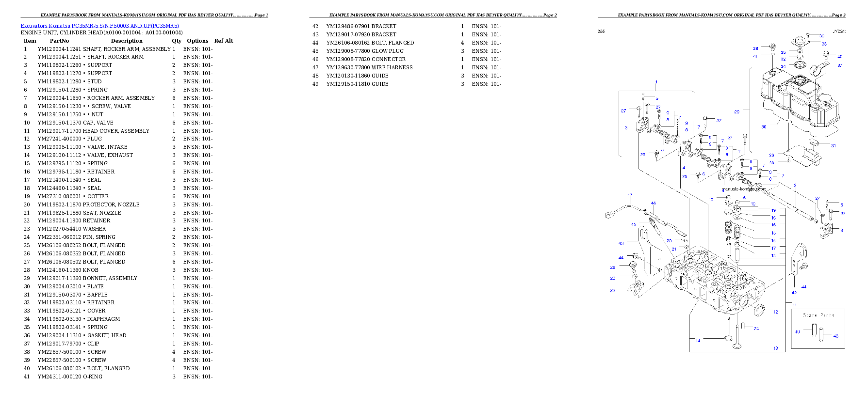Protected: PC35MR-5 S/N F50003 AND UP Partsbook