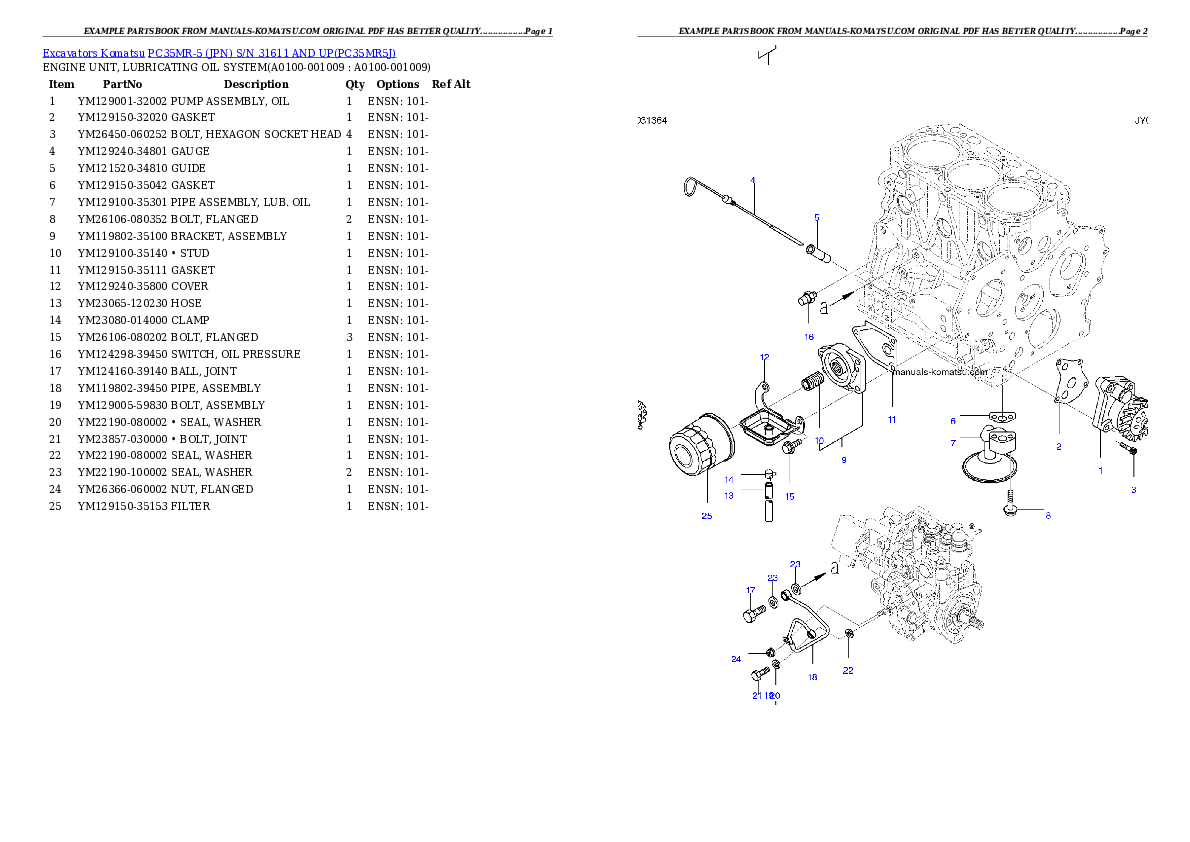 Protected: PC35MR-5 (JPN) S/N 31611 AND UP Partsbook
