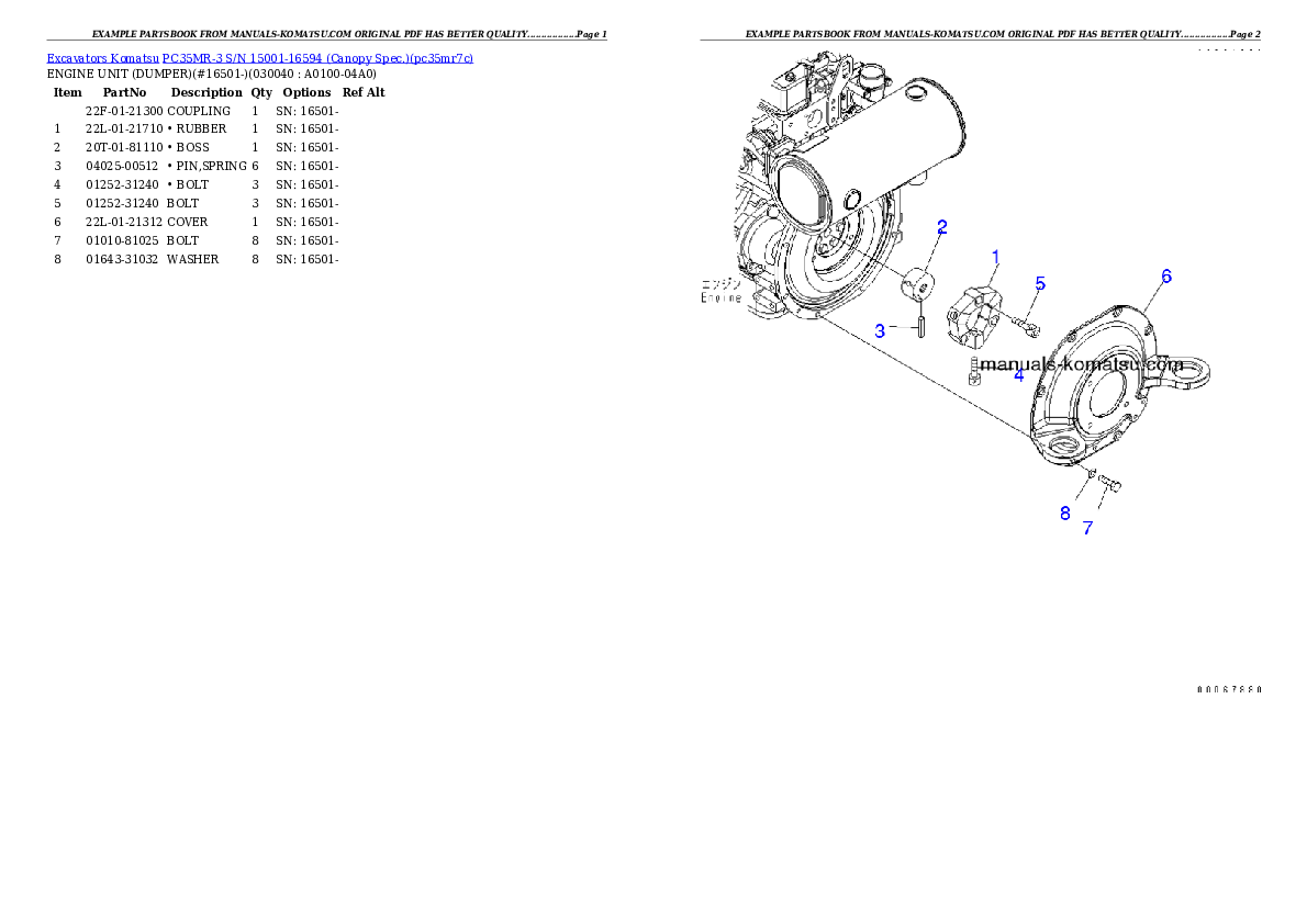 Protected: PC35MR-3 S/N 15001-16594 (Canopy Spec.) Partsbook