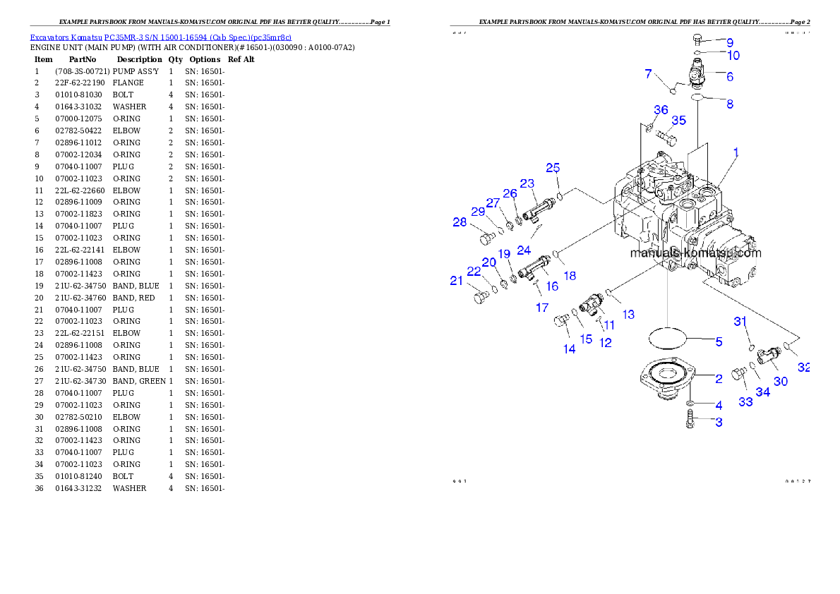 Protected: PC35MR-3 S/N 15001-16594 (Cab Spec.) Partsbook