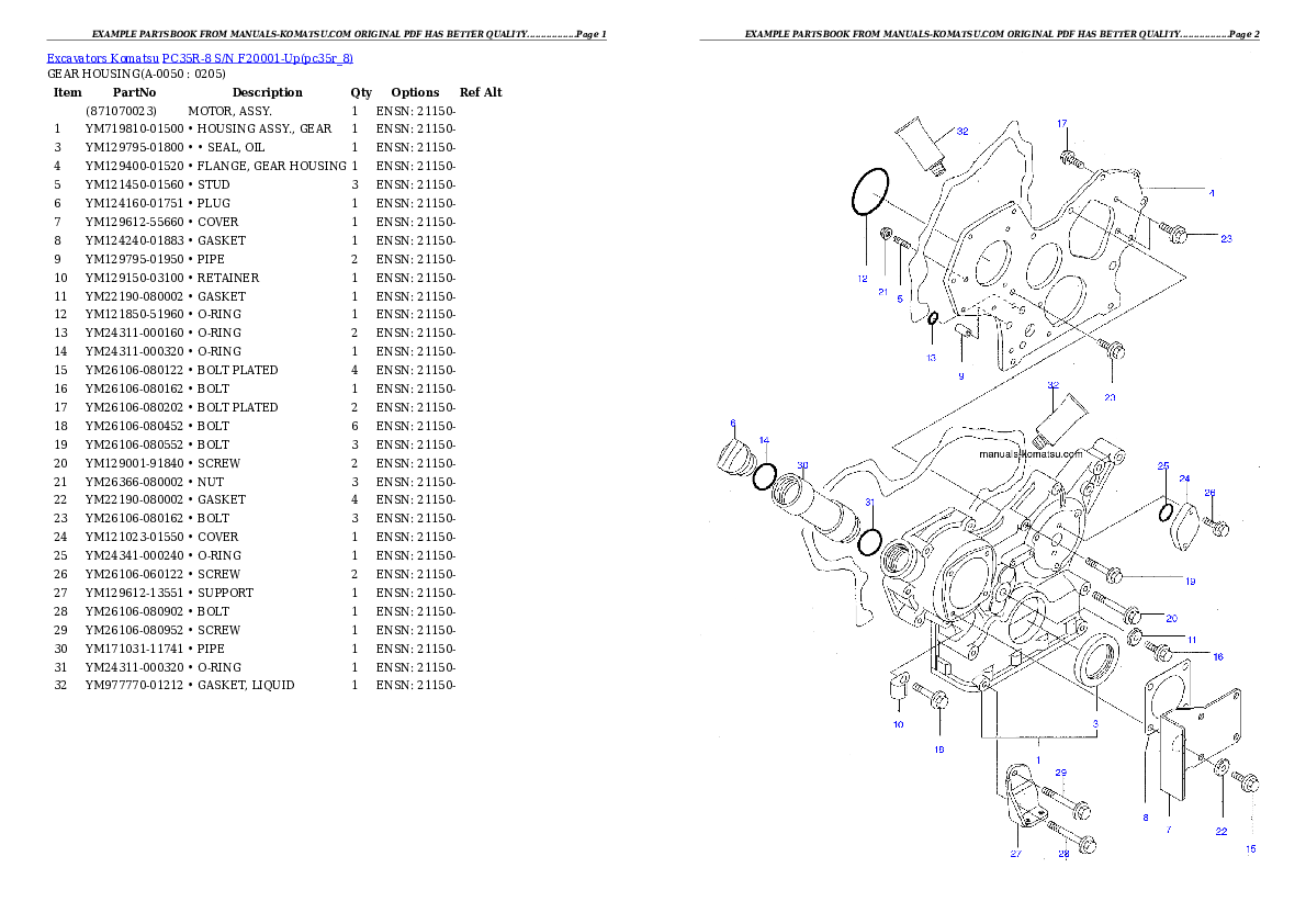 Protected: PC35R-8 S/N F20001-Up Partsbook
