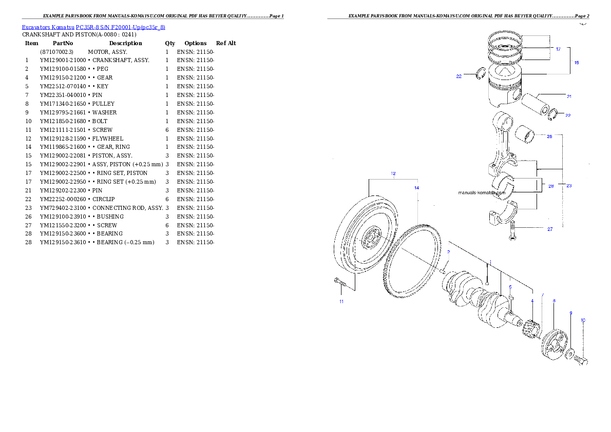 Protected: PC35R-8 S/N F20001-Up Partsbook