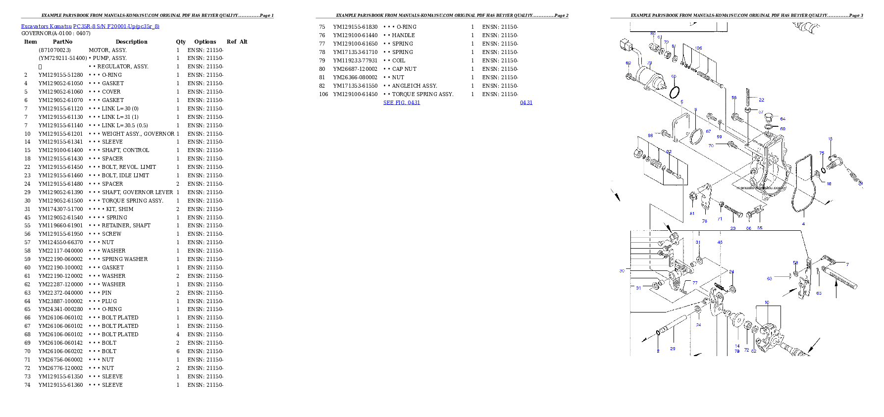 Protected: PC35R-8 S/N F20001-Up Partsbook