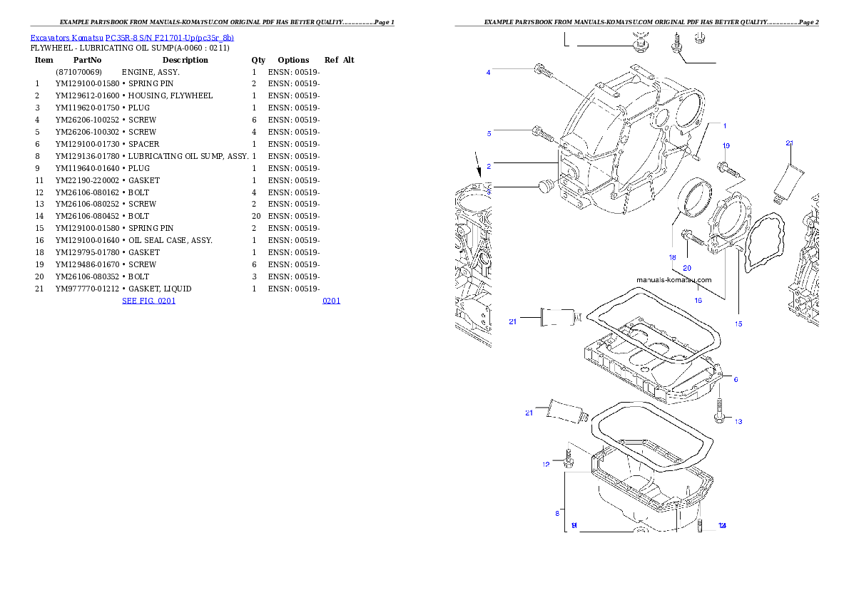 Protected: PC35R-8 S/N F21701-Up Partsbook